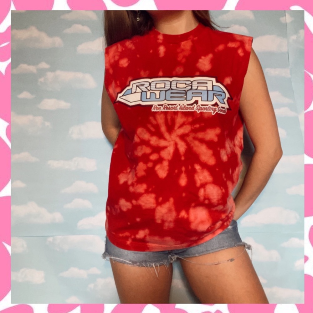 Vintage ROCA Wear Sporting Goods Bleached Tee